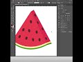 How to Create Watermelon in Adobe Illustrator #shorts