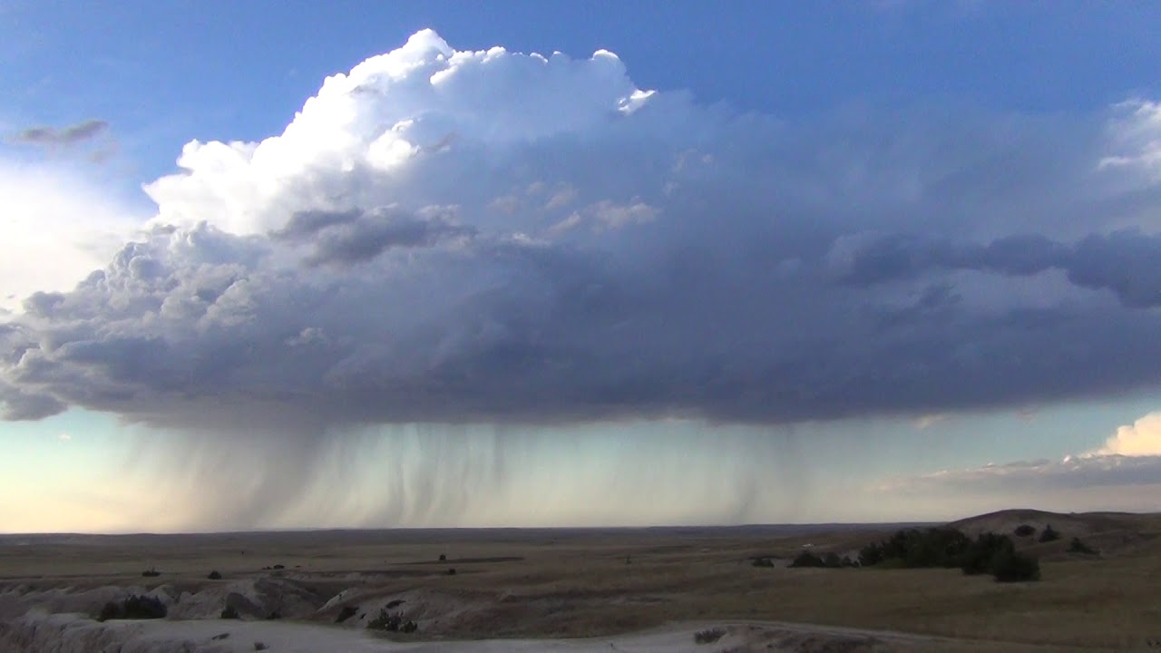 Distant rain clouds from Badlands National Park in South Dakota YouTube