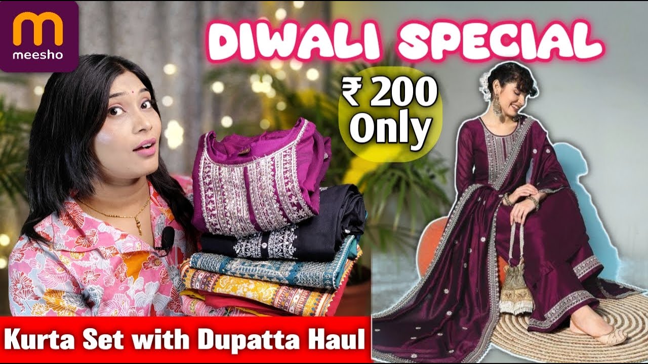 MEESHO KURTI/KURTA SET DUPATTA HAUL STARTING ₹200💙 Meesho kurti haul💙 ...