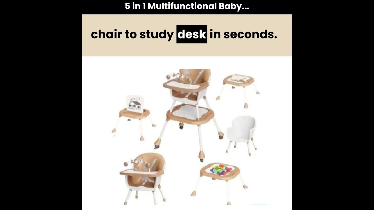 The Multifunctional Baby High Chair is designed to grow with your child from infancy to toddlerhood