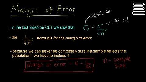 Leaving Cert Maths - Statistics 26 - Margin of Error