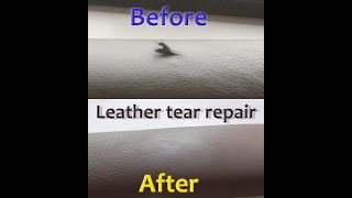 How to repair a leather tear or cut, on a sofa or in a car