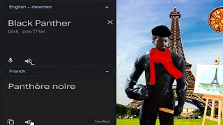 Black Panther  in different languages meme (part 1) | google translate meme competition |google fail