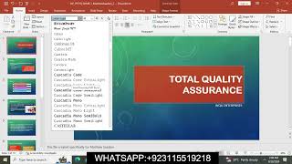 PowerPoint 2019 Module 6 End of Module Project 1 | WQA Quality Assurance Services Presentation