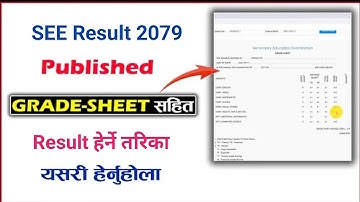 SEE Result 2079 || SEE Result With Marksheet || How to Check SEE Result 2079 || SEE New Result