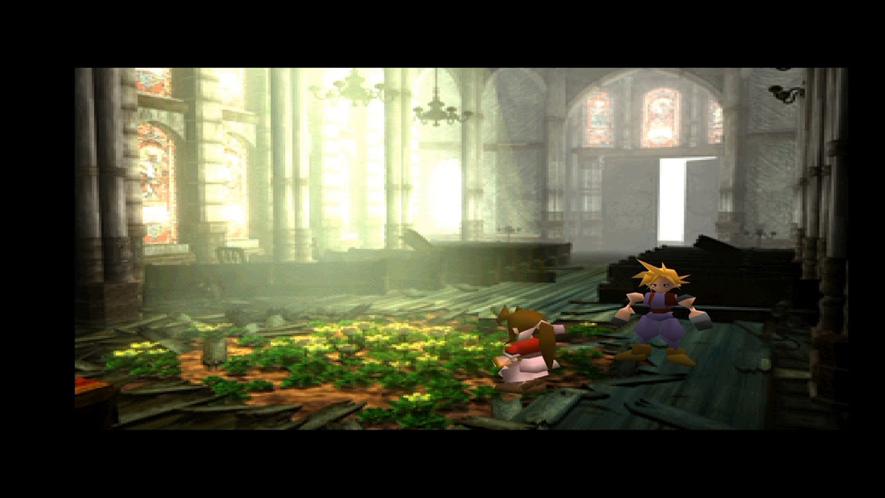 Cloud agrees become Aeris Bodyguard at Sector 5 Slums Church. Final Fantasy VII in Game Music
