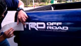 TRD decal install on 1994 toyota pickup 4x4