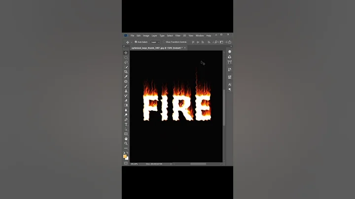 photoshop text effect | FIRE | FLAME | #shortvideo #shorts
