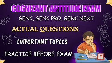 Cognizant Aptitude Exam || Actual Questions with answers || Important topics for cognizant Exam