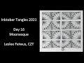 Inktober Tangles 2021 Day 16 Moonesque 