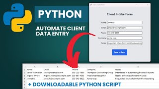 Build a Python GUI That Saves Client Data to Excel (No Manual Entry!)