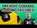 Prevent ceramic coating from failing proper solvent prep spray use