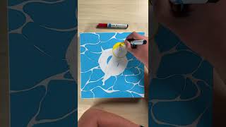 Timelapse Painting With Acrylic Markers On Canvas