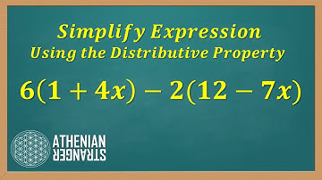 Simplify Expression Using Distributive Property (Algebra 1)