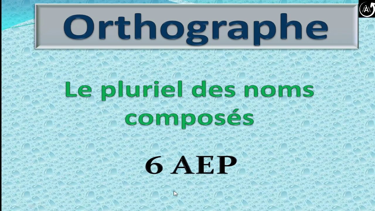 Orthographe - Le pluriel des noms composés - 6AEP