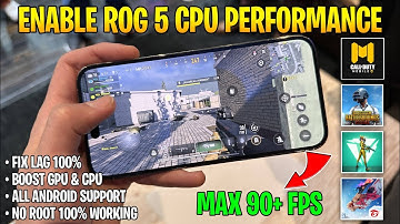 Finally Enable Rog 5 Cpu Performance No Root | Fix Fps Shutters | Max FPS ! Fix Lag !
