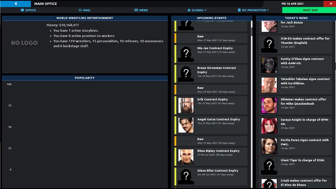 Pro Wrestling Sim - Full unedited 1 hour stream, booking the first 5 shows including PPV.