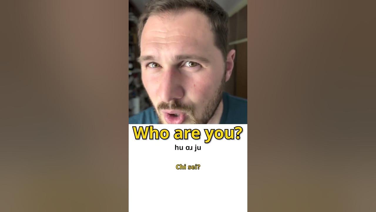 Come Si Dice Chi In Inglese Come Si Dice CHI SEI? In Inglese - YouTube