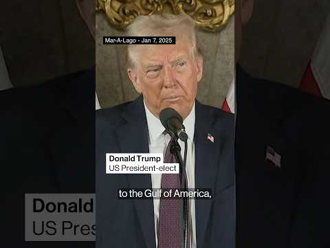 Trump says the Gulf of Mexico will become the "Gulf of America" #politics #shorts