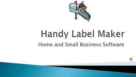 Handy Label Maker software -- create mailing labels the easy way