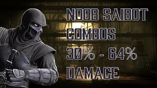 Mortal Kombat 9 - Noob Saibot: (No Reset) Combos 30% - 64% Damage [2015] [60 FPS]