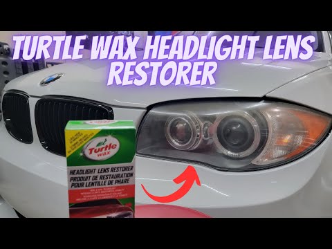 BMW oxidized headlights fix w/ Turtle wax headlights lens restorer.