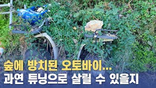 풀숲에 몇 년간 방치되어 있던 바이크 살려보자