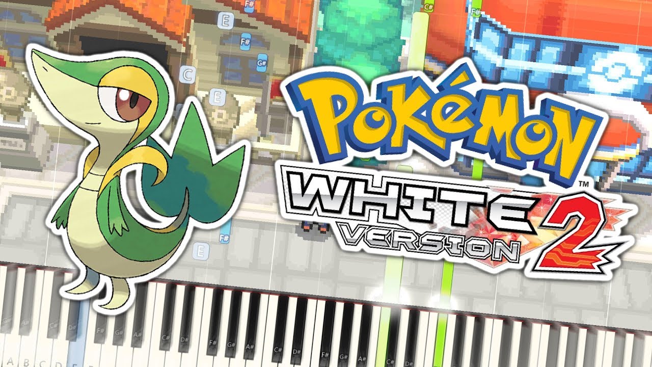 Pokemon Black & White Version 2 - Aspertia City Theme Piano Tutorial Synthesia