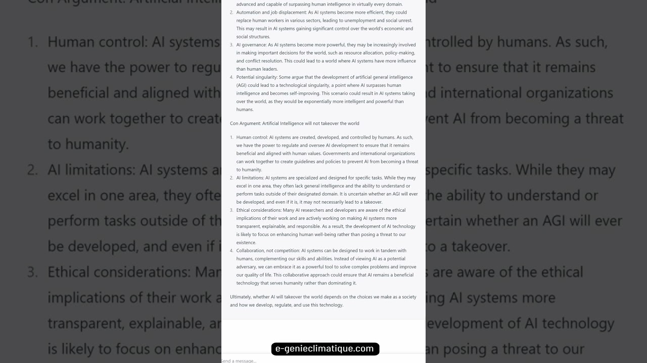 Eng140-Debate-Topic Artificial intelligence will takeover the world ?