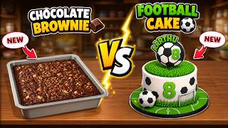 ⚽🍫 Making an Epic Football Cake & Fudgy Chocolate Brownie! | Cake Maker Fun Cooking Games screenshot 4