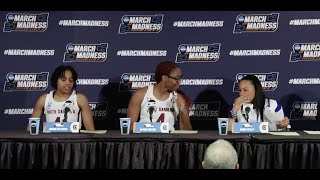 PostGame: (South Florida) Dawn Staley, Aliyah Boston and Kierra Fletcher News Conference 03/19/23