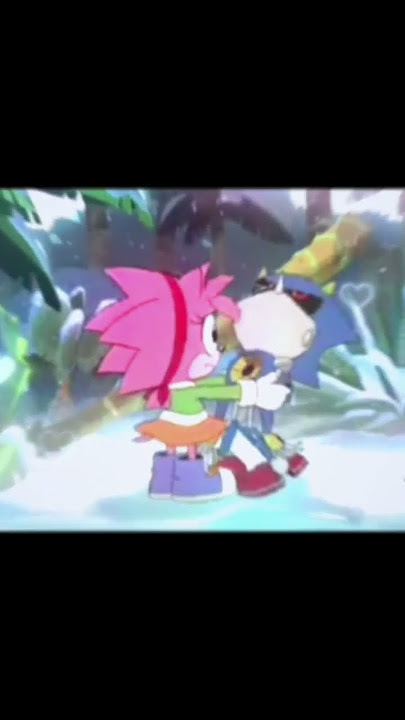 mery on a cross // amy clasica y metal sonic // 💖💙