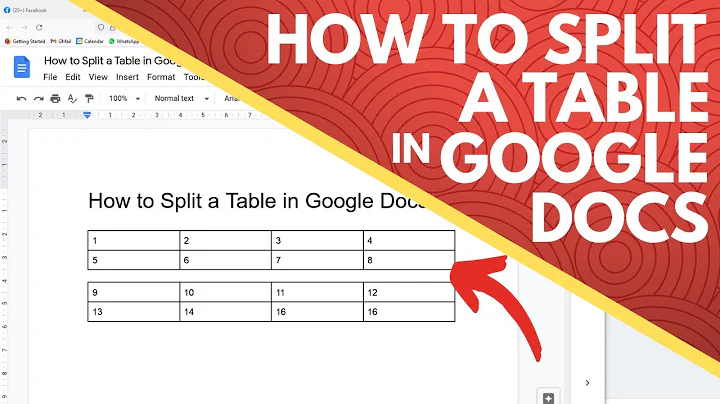 How to Split a Table in Google Docs