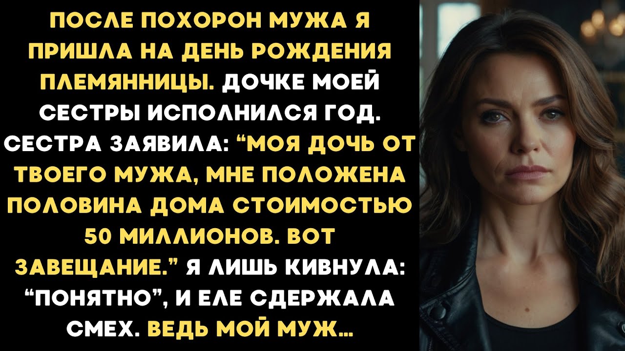 После похорон мужа я пришла на день рождения дочери своей сестры. И вдруг сестра заявила...