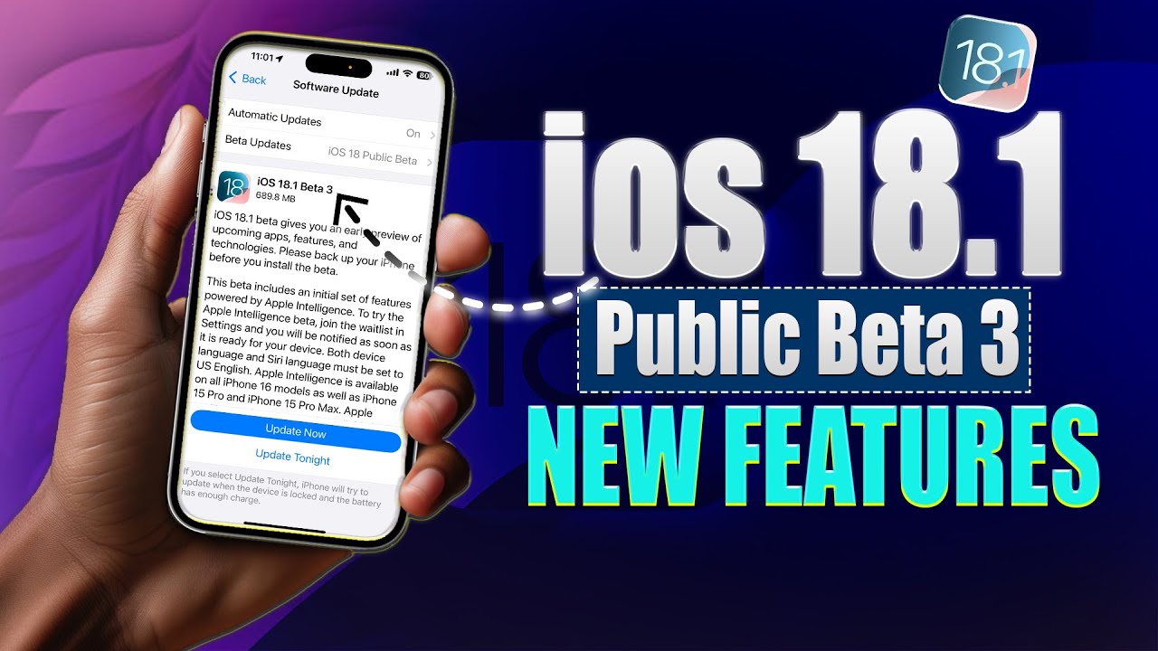 iOS 18.1 Public Beta 3 Features Telugu | New Apple Intelligence ...