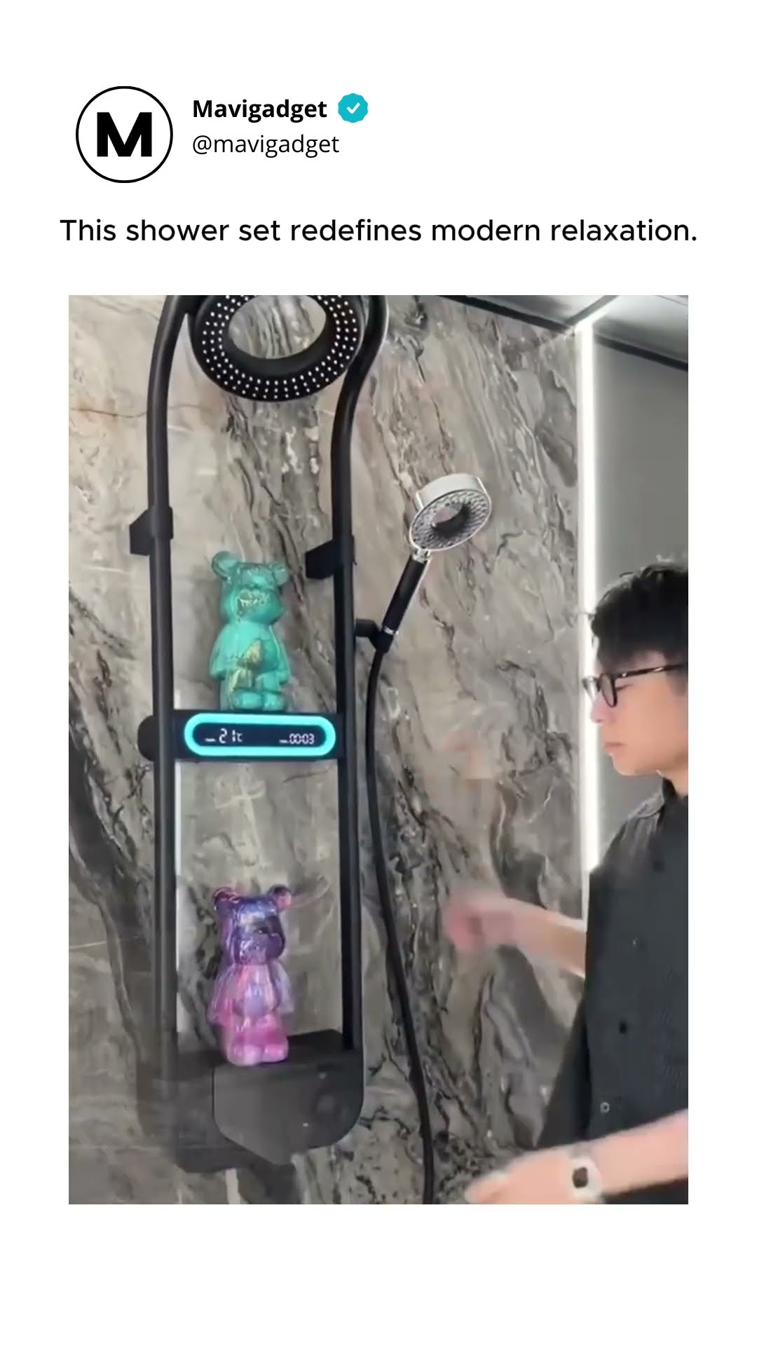 Spa Time Rainfall Elegant Digital Shower Set ?✅  Product Link in Bio ( # 2031 )