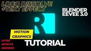 Logo Dissolve effect Full Tutorial || Motion Graphics || EEVEE