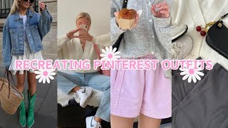 RECREATING PINTEREST OUTFITS: spring outfit ideas 2024