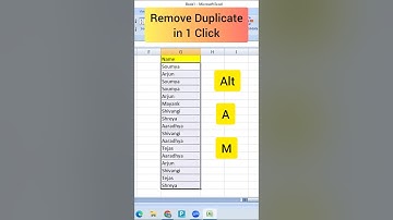 Excel Shortcut | Remove Duplicates with Alt + A + M #ExcelTips