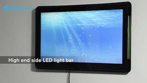 Wall mounted flat panel with LED light bar, 10 points touch,multi interface