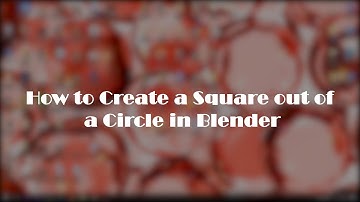 How to Convert Circles to Squares in Blender!!! (Quick Tips)