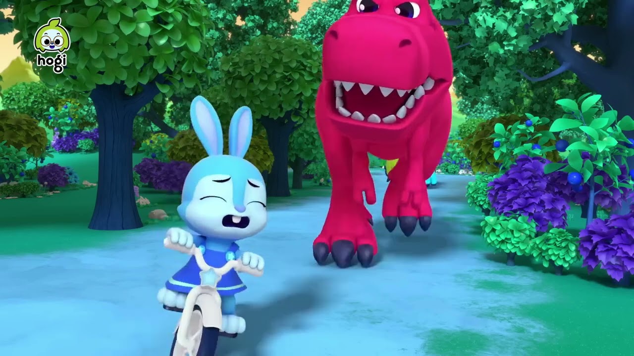 Hogi and friends CHASED BY 3 TREX?? | OH NO!! | Sponsored by: Klasky Csupo 2001 Effects