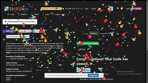 SKILLRACK|DAILY TEST|10/10/2023|PYTHON|skillrack daily challenge today solutions|dt||