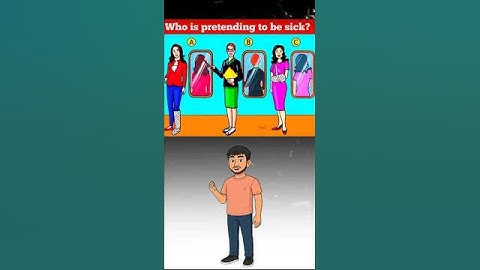 who is pretending to be sick ? 😲 #challenge #facts #riddles #animation #quiz #shorts