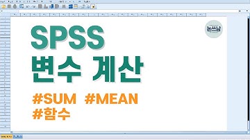 SPSS 변수 계산 / 사칙연산(더하기, 빼기, 곱하기, 나누기)부터 평균까지 쉽게 변수 계산하자! sum, mean 함수 활용방법!