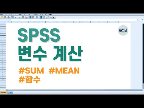 SPSS 변수 계산 / 사칙연산(더하기, 빼기, 곱하기, 나누기)부터 평균까지 쉽게 변수 계산하자! sum, mean 함수 활용방법!