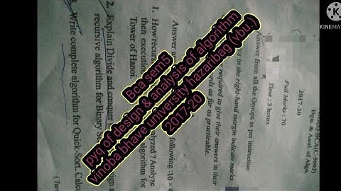 Bca sem5 pyq design & analysis of algorithm vinoba bhave university hazaribag (vbu.)2017-20