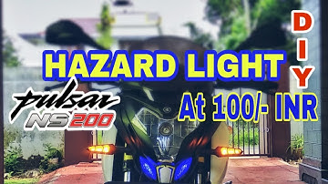 Hazard Light on Pulsar NS 200 | Low Cost | Easy DIY @ Home | Bulb Media