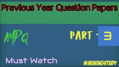 Important Previous year Question paper solve /ecl mining sirdar /Wcl mining sirdar part - 3