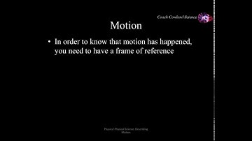 Coach Cowland Science: Motion 1. Frames of Reference.